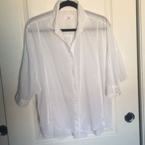 Women’s white Ann Taylor loft size large blouse